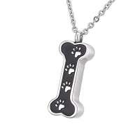 Dog Paw Charm Necklaces Pendant Cremation Jewelry Ashes Urn Keepsake