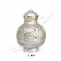 Engraved Gold Brass Silver Urn