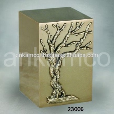 Bronze Brass Cube Pet Urns