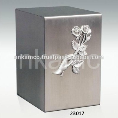 Pewter Brass Cube Cremation Urn