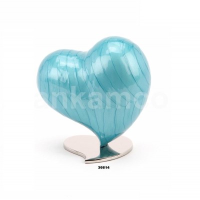 Turquoise Heart Keepsake Urn