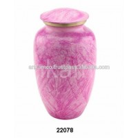 Pink Marble Aluminium Urns