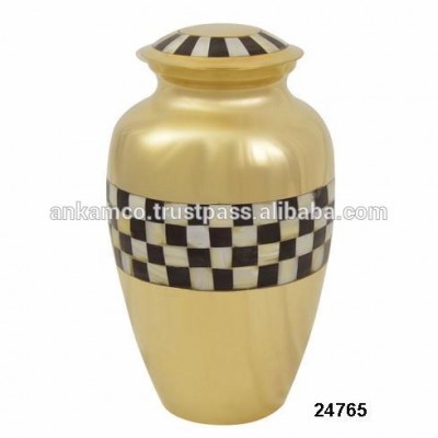 Mother of Pearl Brass Urns