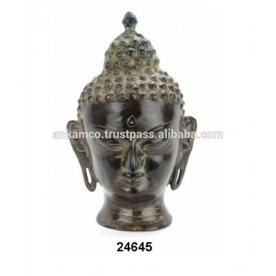 Buddha Head Antique Bronze Sculpture Urns