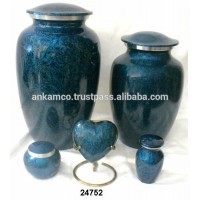 Turquoise Marble Aluminium Urn