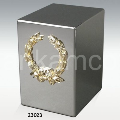 Pewter Brass Cube Urns