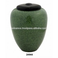 Green Marble Aluminium Urns