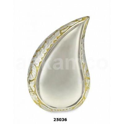 Silver Gold Brass Tear Drop Urn